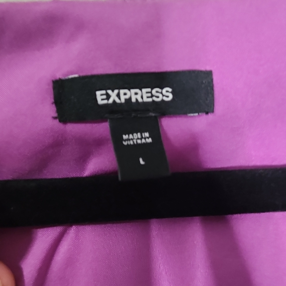 Express Lavender Ruffle Sleeve Top - Picture 2 of 7